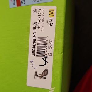 Sam Edelman Lenora Natural Linen Heels Brand new!